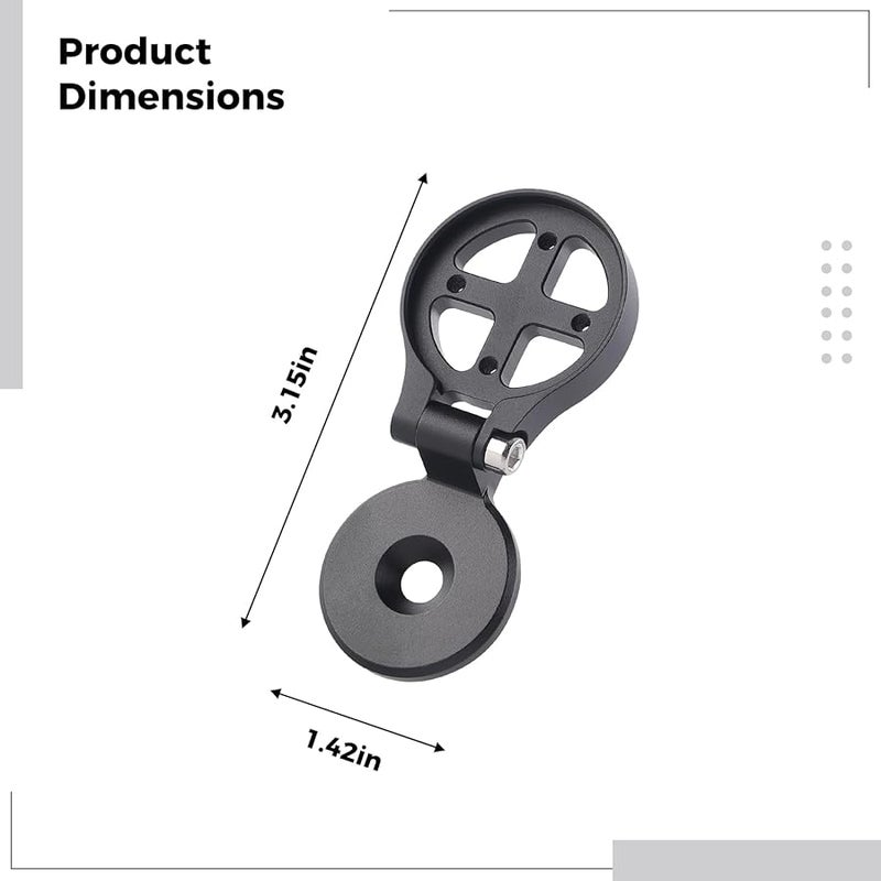Aluminum Alloy Adjustable Angle Stem Mount For Wahoo Bryton Complete Set With Tools - Image 3